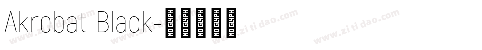 Akrobat Black字体转换